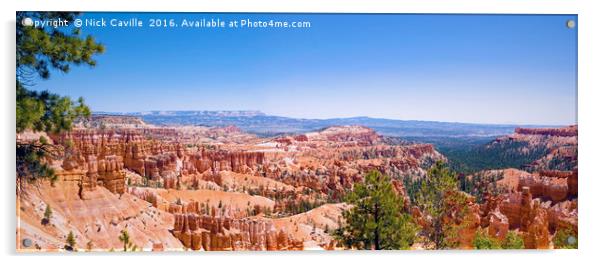 Bryce Canyon Panorama Acrylic by Nick Caville
