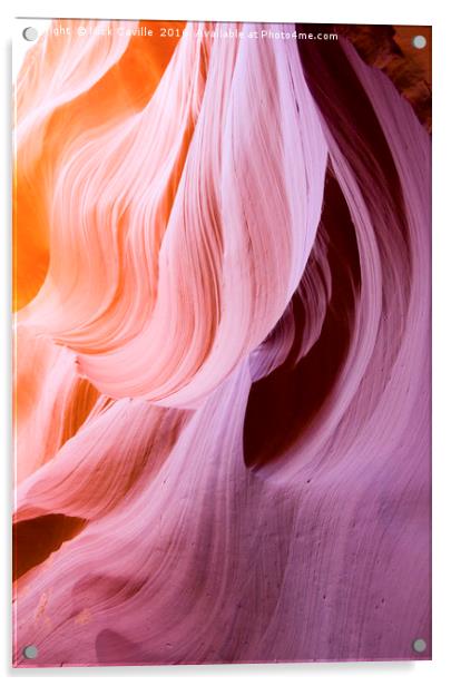 Antelope Canyon Walls Acrylic by Nick Caville