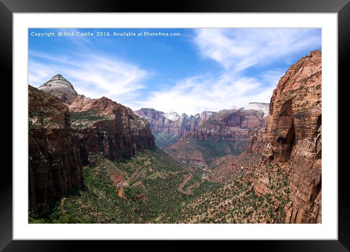 Zion National Park Framed Mounted Print by Nick Caville