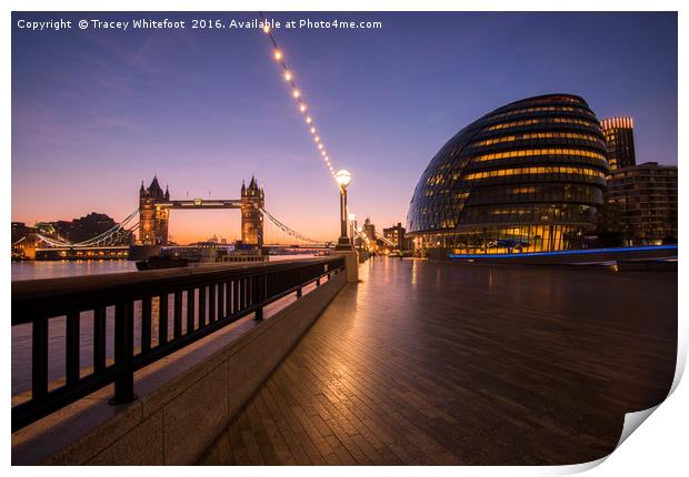 Southbank Sunrise Print by Tracey Whitefoot