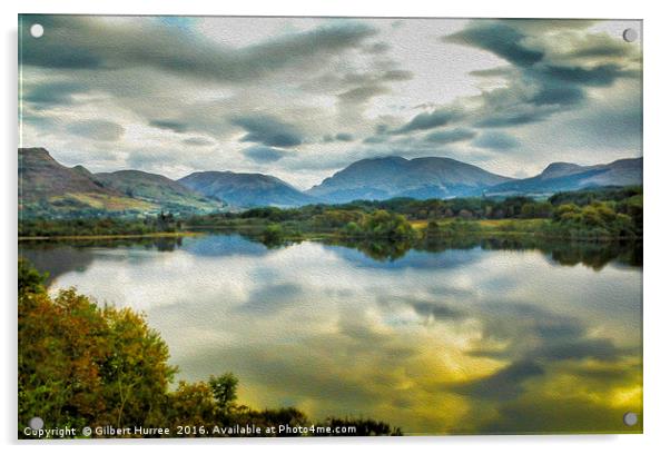 "Vibrant Loch Awe: Scotland's Tranquil Wonder" Acrylic by Gilbert Hurree