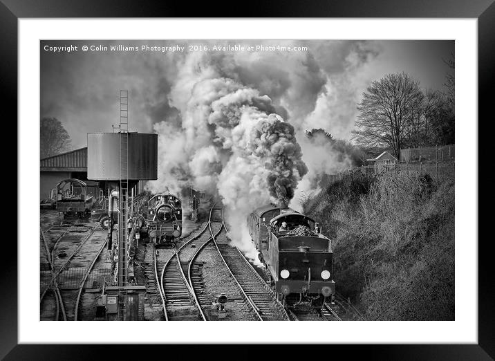 The Train Departing. Framed Mounted Print by Colin Williams Photography
