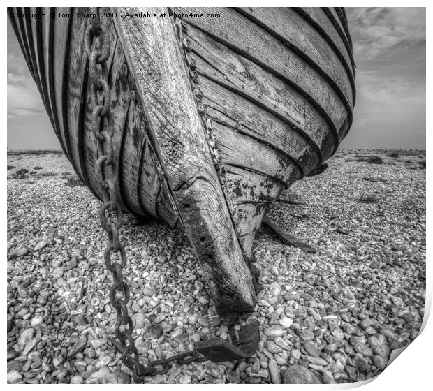 Boat's Prow Print by Tony Sharp LRPS CPAGB