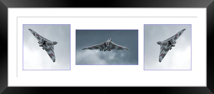 Vulcan XH558 Triptych  Framed Mounted Print by Philip Hodges aFIAP ,