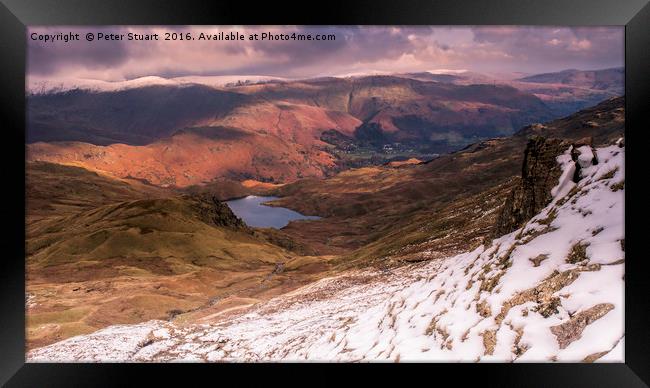 Grasmere Common and Easdale Tarn Framed Print by Peter Stuart