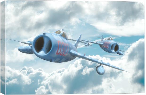 MIG 17s " On your Tail"  Canvas Print by Rob Lester
