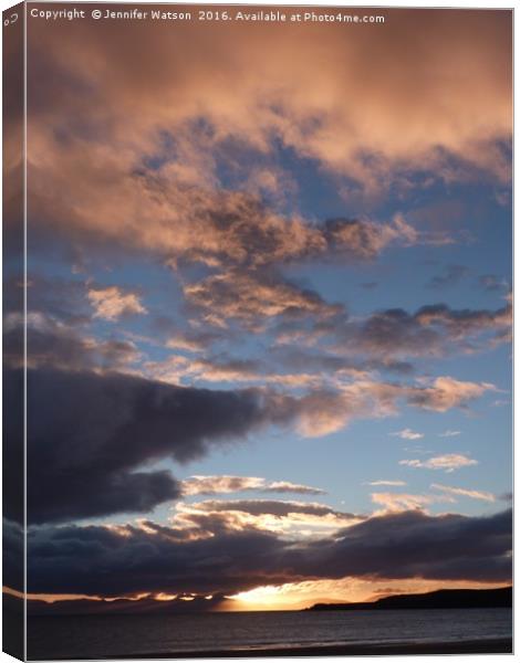 Sunset over Skye Canvas Print by Jennifer Henderson