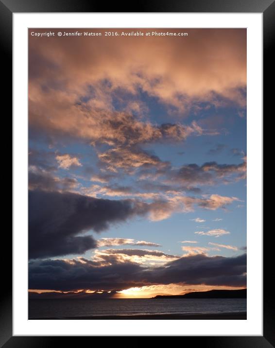 Sunset over Skye Framed Mounted Print by Jennifer Henderson