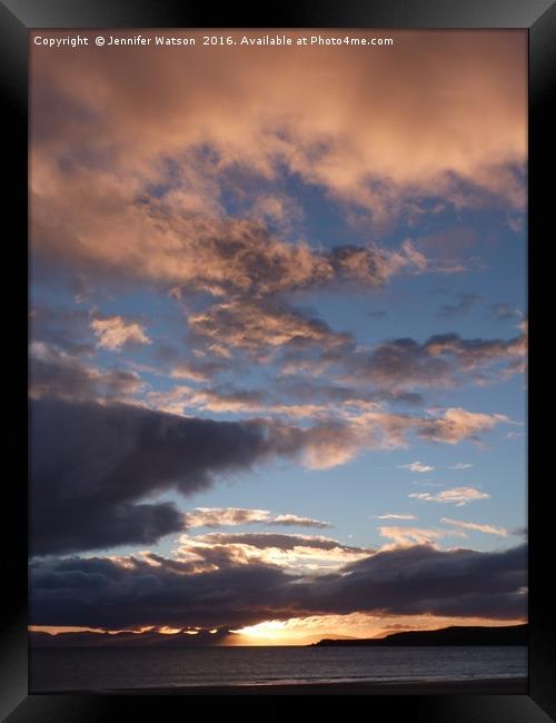 Sunset over Skye Framed Print by Jennifer Henderson