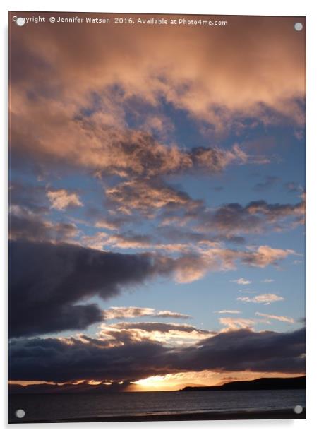 Sunset over Skye Acrylic by Jennifer Henderson