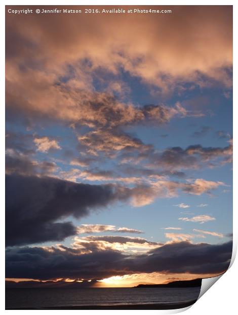 Sunset over Skye Print by Jennifer Henderson