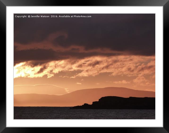 Skye Sunset II Framed Mounted Print by Jennifer Henderson