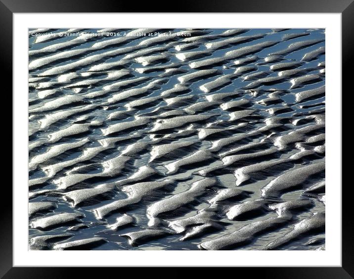 Sand Abstract Framed Mounted Print by Jennifer Henderson