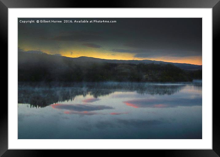 Dawn's Embrace over Loch Awe Framed Mounted Print by Gilbert Hurree