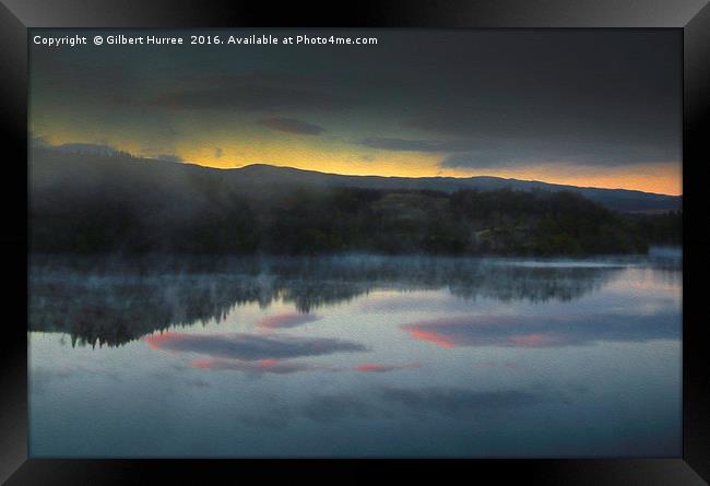 Dawn's Embrace over Loch Awe Framed Print by Gilbert Hurree
