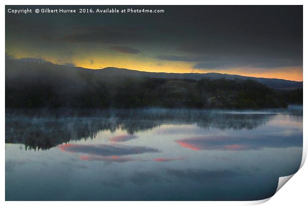 Dawn's Embrace over Loch Awe Print by Gilbert Hurree