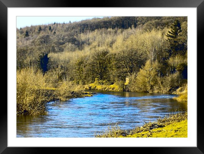 wye river at whitney on wye Framed Mounted Print by paul ratcliffe
