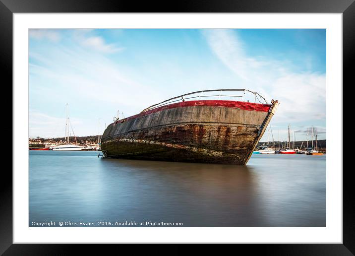 The Grey Lady Conwy Harbour Framed Mounted Print by Chris Evans
