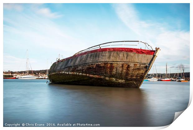The Grey Lady Conwy Harbour Print by Chris Evans