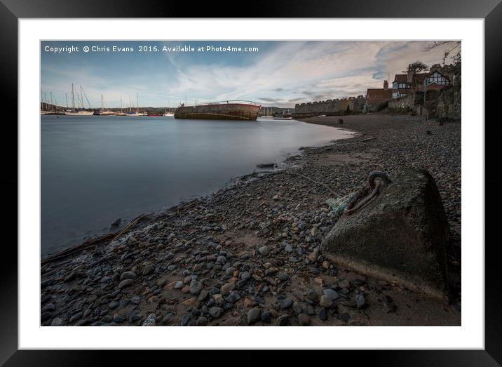 Conwy Harbour , The Grey Lady  Framed Mounted Print by Chris Evans