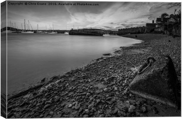 Conwy Harbour ,The Grey Lady Canvas Print by Chris Evans