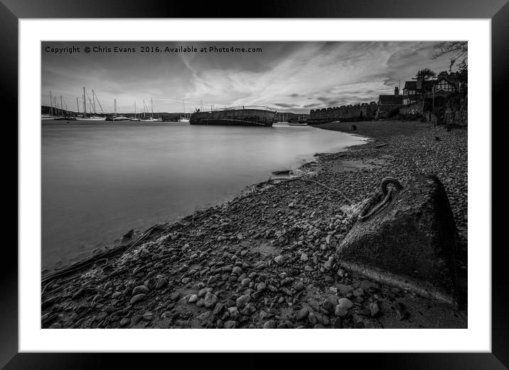 Conwy Harbour ,The Grey Lady Framed Mounted Print by Chris Evans