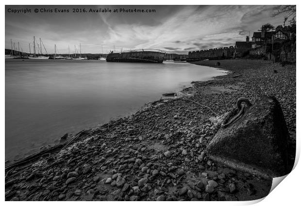 Conwy Harbour ,The Grey Lady Print by Chris Evans