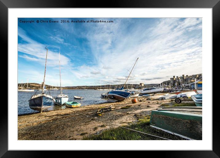 Conwy Harbour  Framed Mounted Print by Chris Evans