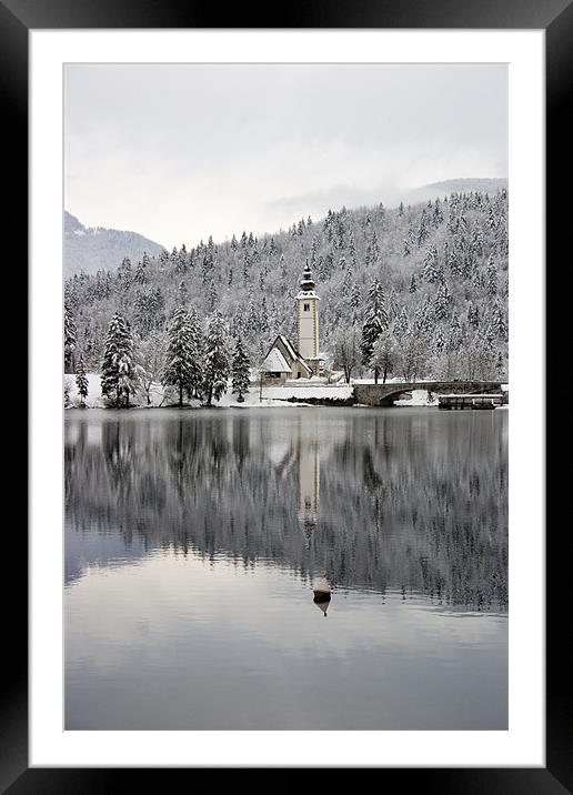 Alpine winter Framed Mounted Print by Ian Middleton