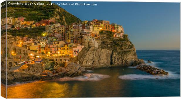 Manarola Sunset Canvas Print by Ian Collins