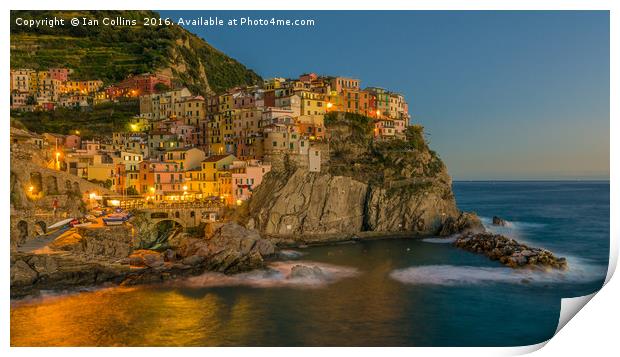 Manarola Sunset Print by Ian Collins