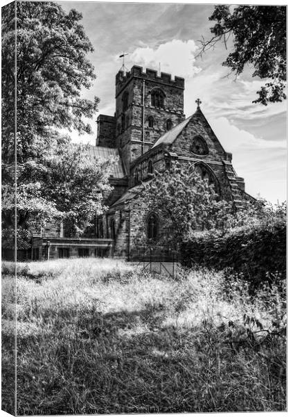 Carlisle Cathedral - B&W Canvas Print by Tom Gomez