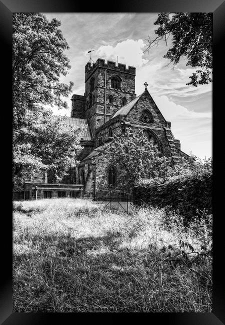 Carlisle Cathedral - B&W Framed Print by Tom Gomez