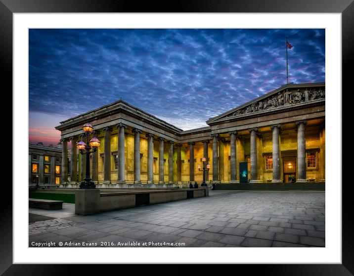 The British Museum Framed Mounted Print by Adrian Evans