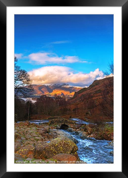 Ashness Bridge Framed Mounted Print by Brian Avery