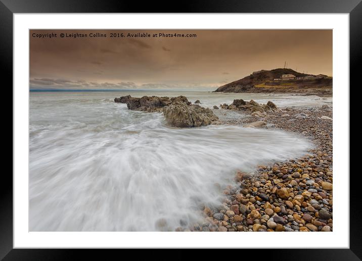 Bracelet Bay Gower Framed Mounted Print by Leighton Collins