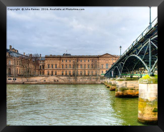 Louvre and Ponts des Arts Framed Print by Juha Remes