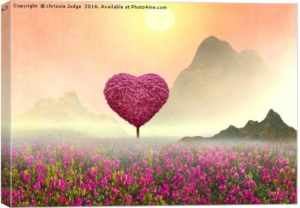the Little pink heart tree  Canvas Print by Heaven's Gift xxx68