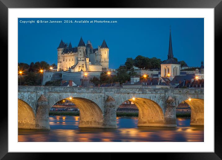 Chateau Saumur - Loire Valley France Framed Mounted Print by Brian Jannsen