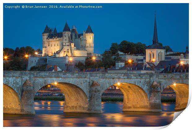 Chateau Saumur - Loire Valley France Print by Brian Jannsen