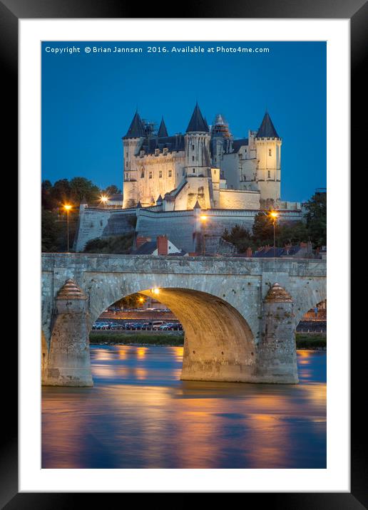 Chateau Saumur - Loire Valley France II Framed Mounted Print by Brian Jannsen