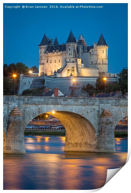 Chateau Saumur - Loire Valley France II Print by Brian Jannsen
