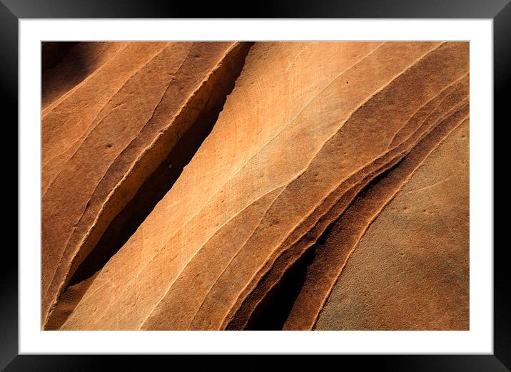 Desert Lines Framed Mounted Print by Mike Dawson