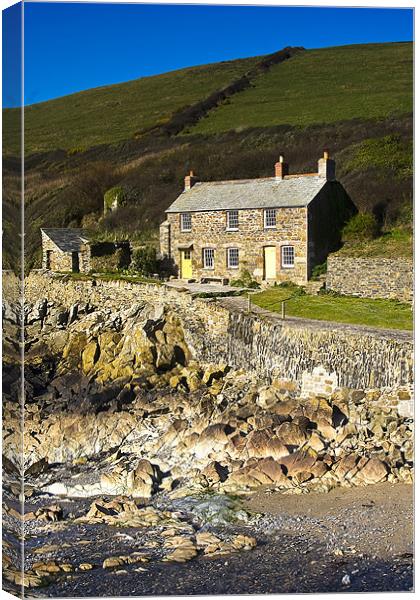 Port Quin Cottage Canvas Print by David Wilkins