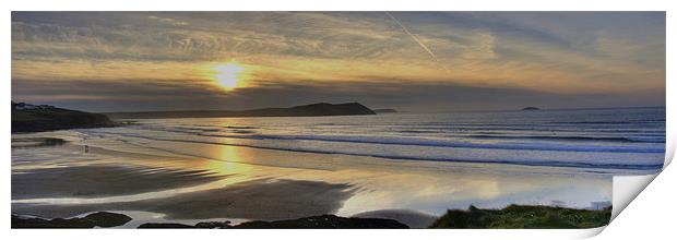 Polzeath Sunset Print by David Wilkins