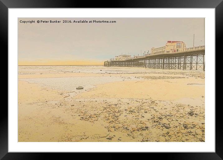 Worthing Pier. Framed Mounted Print by Peter Bunker