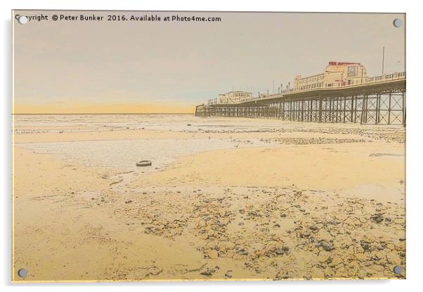 Worthing Pier. Acrylic by Peter Bunker