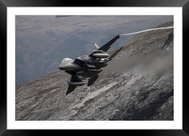 F15 Eagle Low Level Framed Mounted Print by J Biggadike