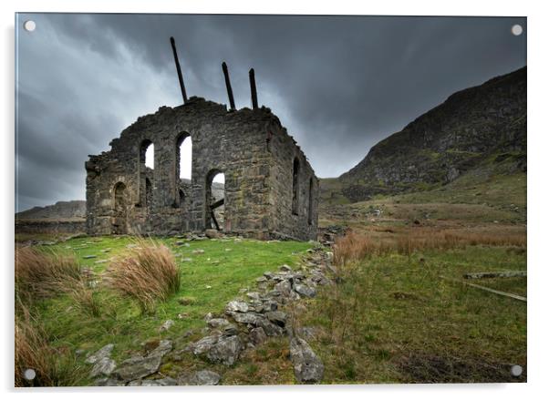 Rhosydd chapel Cwmorthin wales Acrylic by Eddie John
