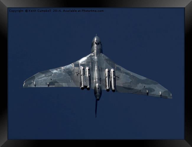Vulcan XH558 playing Framed Print by Keith Campbell